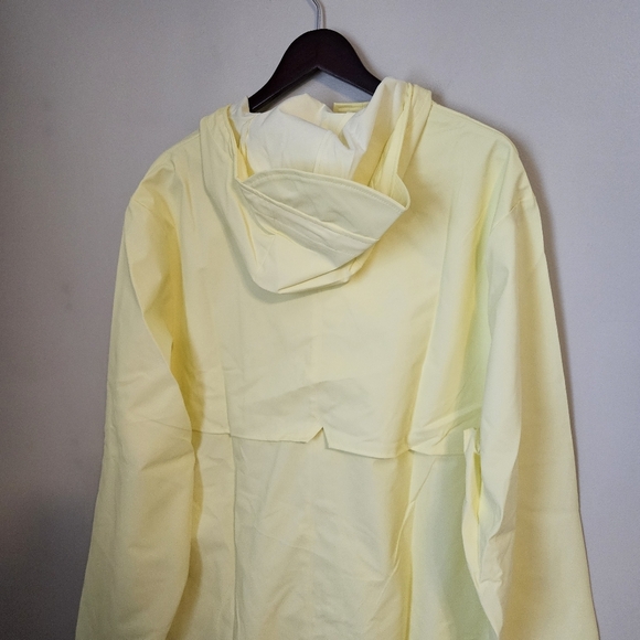 Rains Longer Jacket Straw Yellow Unisex Casual Classic Button Closure Hooded - Picture 8 of 15